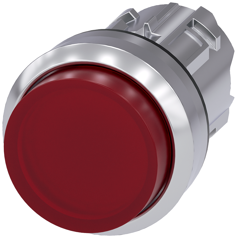 BOTÃO ILUMINADO 22 MM REDONDO METAL DE ALTO BRILHO VERMELHO BOTÃO DE PR 3SU10510BB200AA0-ZY19 SIEMENS