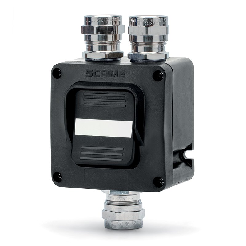 [Imagem INTERRUPTOR PARALELO UNIPOLAR (NA+NF) 1XM20 + 2XM20 592.R002-03-P SCAME]