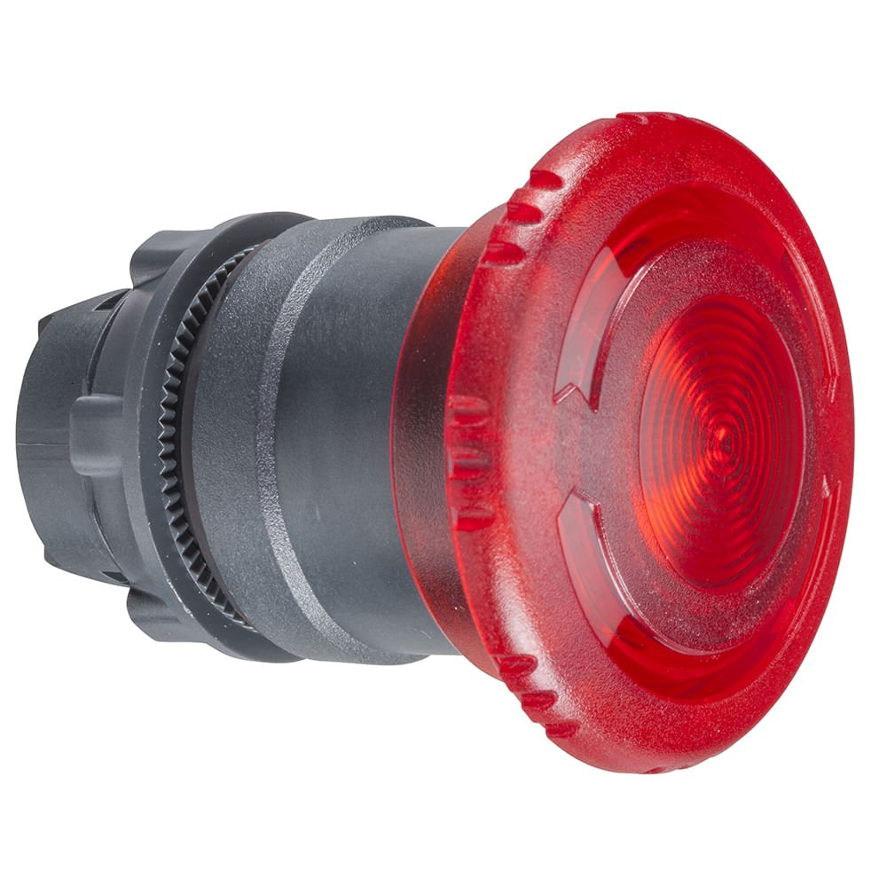[Imagem CABEÇOTE PARA BOTÃO DE EMERGÊNCIA LUMINOSO Ø22MM PLÁSTICO, GIRAR PARA DESTRAVAR, COGUMELO Ø40MM, VERMELHO ZB5AW743 SCHNEIDER]