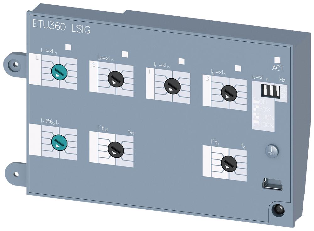 DISPARADOR DE SOBREINTENSIDADE ELETRÔNICO LSIG COM INTERRUPTORES GIRAT 3VW90127AA00 SIEMENS