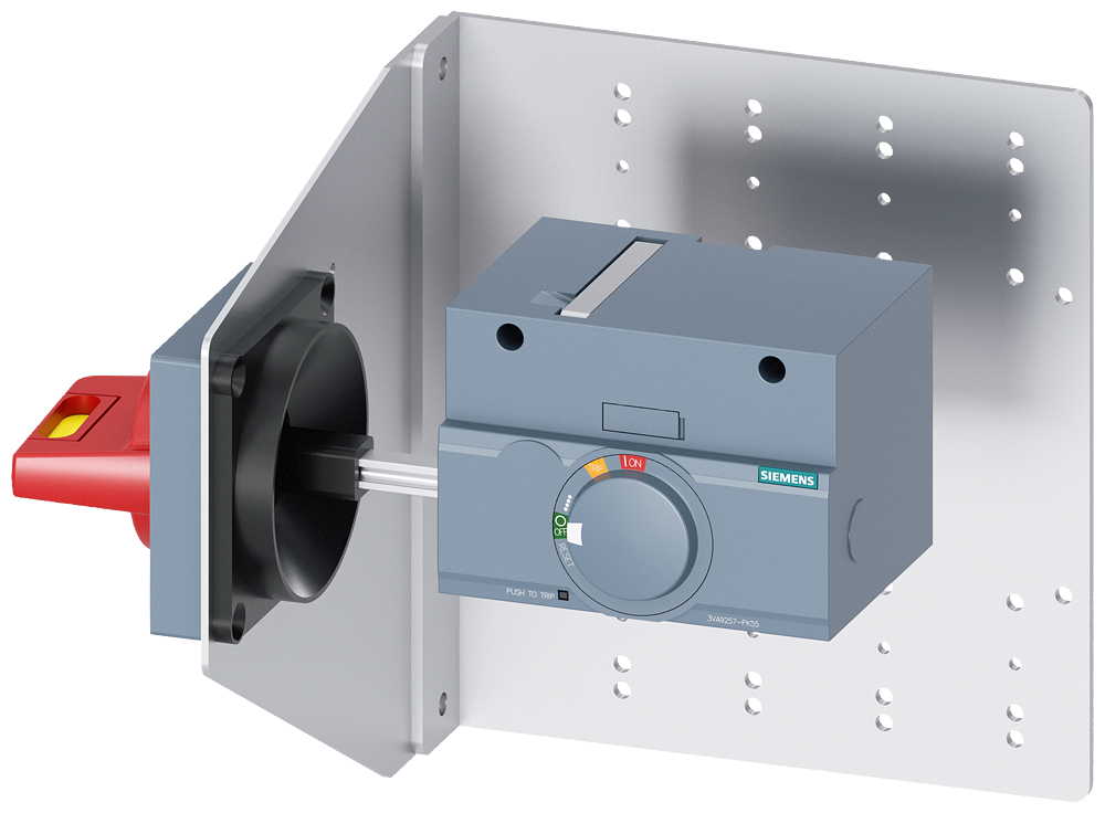 ACIONAMENTO ROTATIVO DE PAREDE LATERAL PARADA DE EMERGÊNCIA IEC IP65 COM ÂNGU 3VA92570PK55 SIEMENS