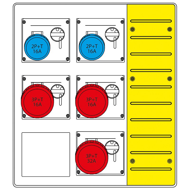 [Imagem do produto QUADRO DE DISTRIBUIÇÃO COM BLOCO DE TERMINAIS DE TOMADASEM FUSÍVEL 657.8035-012 SCAME]