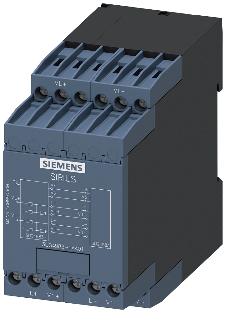 MÓDULO A MONTANTE PARA RELÉ DE MONITORAÇÃO DO ISOLAMENTO 3UG4583 690V CA/100 3UG49831AA01 SIEMENS