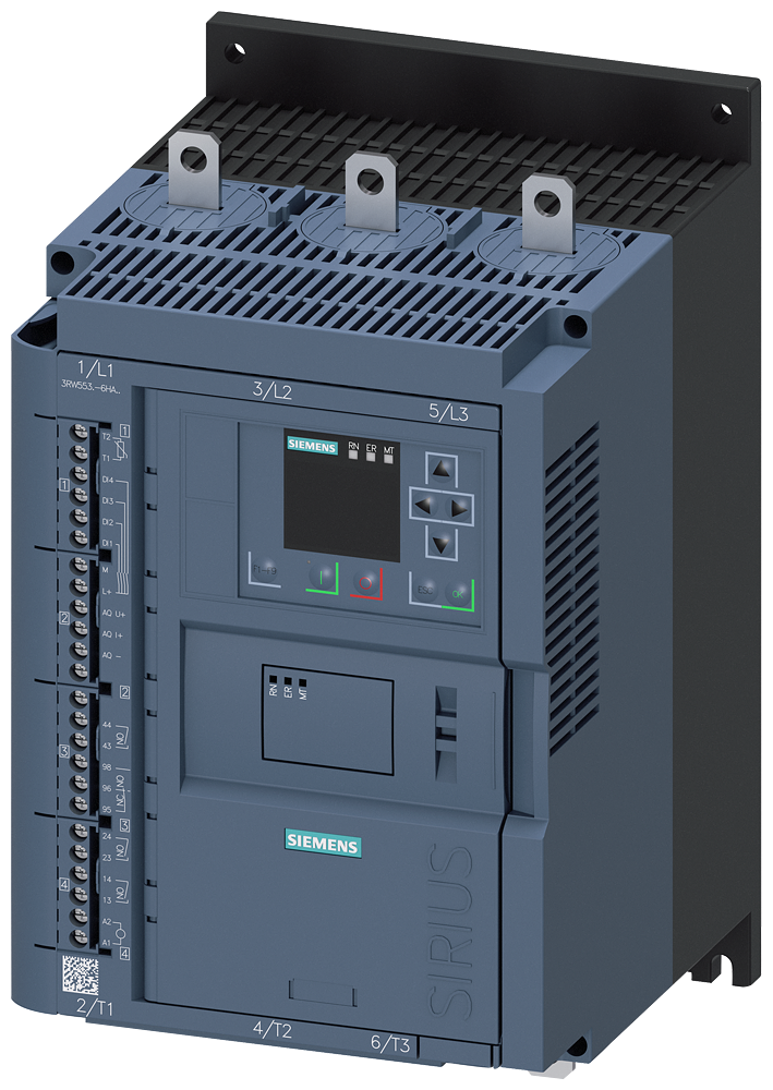 [Imagem do produto CHAVE DE PARTIDA TRIFÁSICO 55KW 113A 200/690V 50/60HZ 3RW55346HA06 SIEMENS]