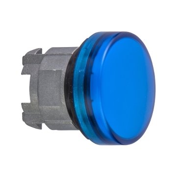 [Imagem CABEÇOTE PARA SINALIZADOR MODULAR Ø22MM METÁLICO PARA LÂMPADA BA9S AZUL ZB4BV06 SCHNEIDER]