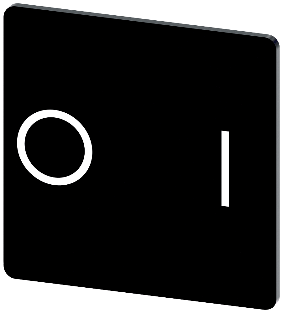 [Imagem do produto PLACA DE IDENTIFICAÇÃO 27X27MM, PLACA PRETO, SÍMBOLO: O* I 3SU19000AE160QG0 SIEMENS]