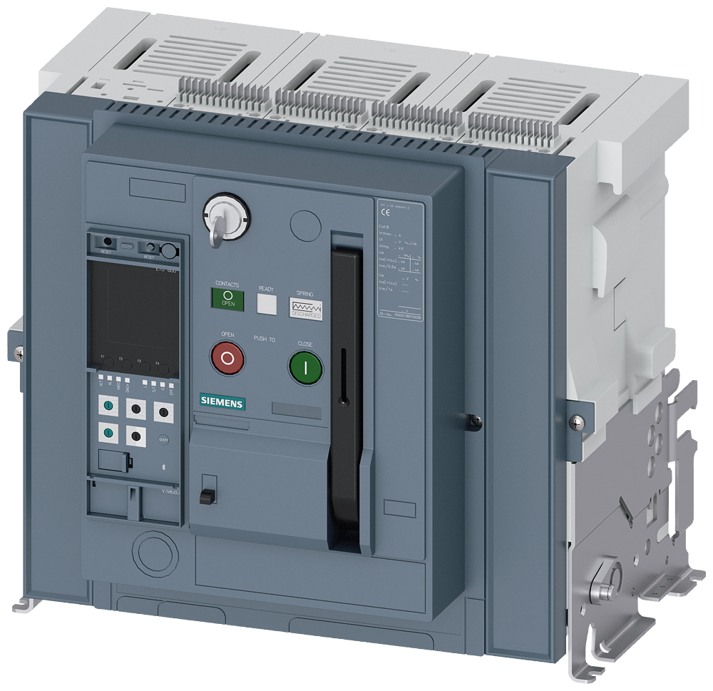 DISJUNTOR EXTRAÍVEL SEM QUADRO-GUIA IEC 60947-2 TAMANHO 2 DE 3 POLOS IN= 3WA12323CF307DA3-ZM71T40 SIEMENS