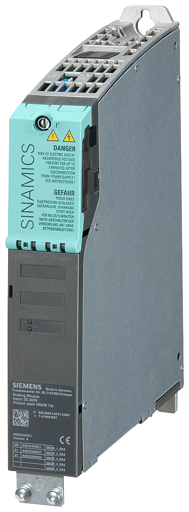 [Imagem MÓDULO DE FRENAGEM 600VDC 100KW 6SL34001AE310AA1 SIEMENS]