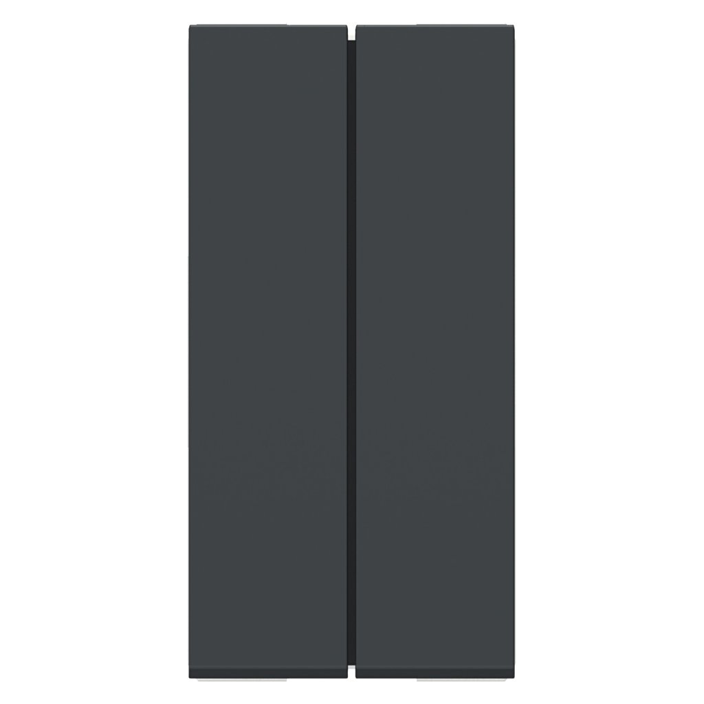 [Imagem MODULO DUPLO PULSADOR UNIVERSAL (SEM GRAVACAO) 10A 250V 1M GRAFITE S70100694 SCHNEIDER]