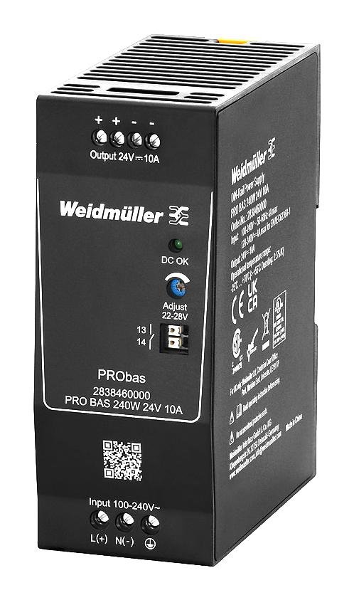 FONTE DE ALIMENTACAO PRO BAS  240W 24V 10A 2838460000 WEIDMULLER
