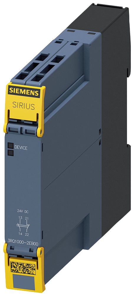 [Imagem RELÉ DE ACOPLAMENTO CONTROLADO À FORÇA, 1NA+1NF, AC/DC 24V, BORNE DE MOLA, SI 3RQ10002EB00 SIEMENS]