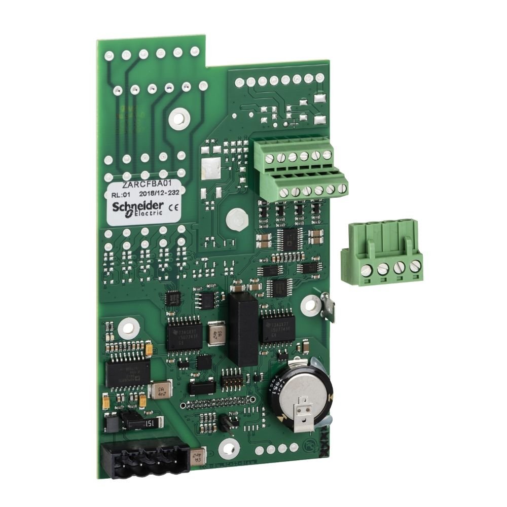 [Imagem do produto PLACA COM ENTRADA ANALÓGICA DE LINHA SERIAL MODBUS (PLACA ANALÓGICA DE COMUNICAÇÃO FIELDBUS) ZARCFBA01 SCHNEIDER]
