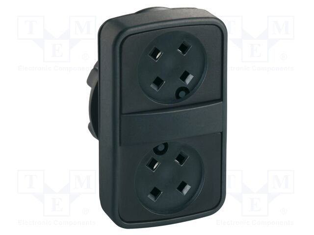 [Imagem CABEÇOTE PARA BOTÃO DUPLO Ø22MM PLÁSTICO RETORNO POR MOLA SEM PASTILHA ZB5AA79 SCHNEIDER]