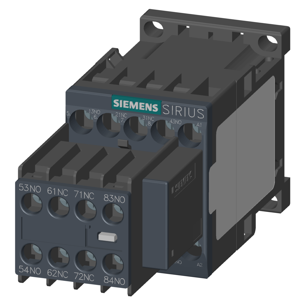 CONTATOR AUXILIAR 4NA+4NF AC 100V/50HZ 100-110V/60HZ S00 LIGAÇÃO COMR PARAFUSO 3RH23441CG600KA0 SIEMENS