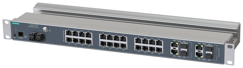 [Imagem SCALANCE XR328-4C WG (28 X GE, DC 24V) 6GK53284SS002AR3 SIEMENS]