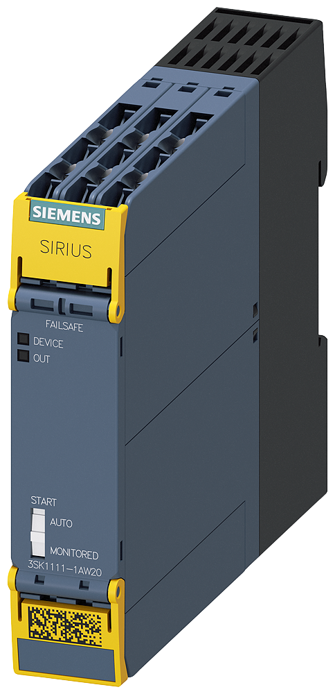 [Imagem DISPOSITIVO DE COMUTAÇÃO DE SEGURANÇA SIRIUS UNIDADE BASE LINHA PADRÃO CIRCUI 3SK11111AW20 SIEMENS]