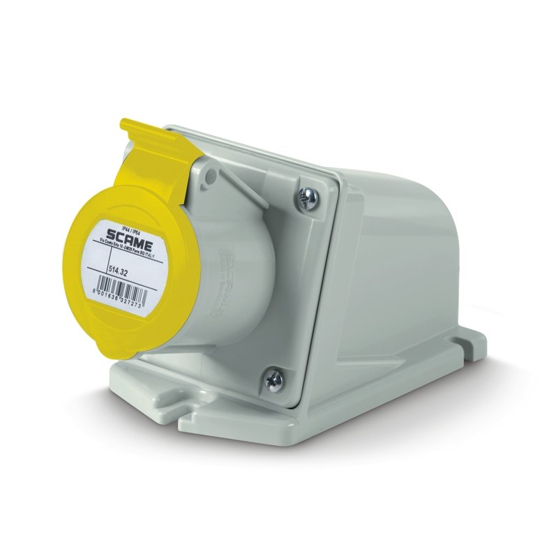 [Imagem TOMADA DE PAREDE 2P+T 32A 4H 110V IP44 514.3250 SCAME]