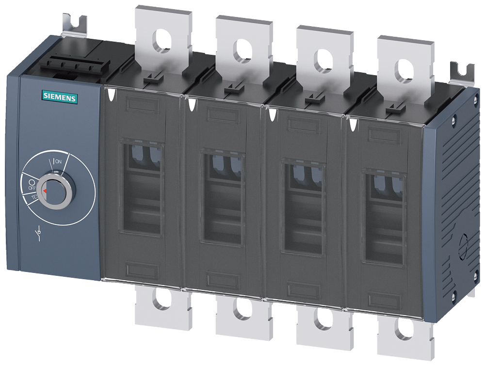 SECCIONADOR DE CORTE EM CARGA 500A TAM. 4 DE 4 POLOS ACIONAMENTO LATERAL ES 3KD44440QE100 SIEMENS