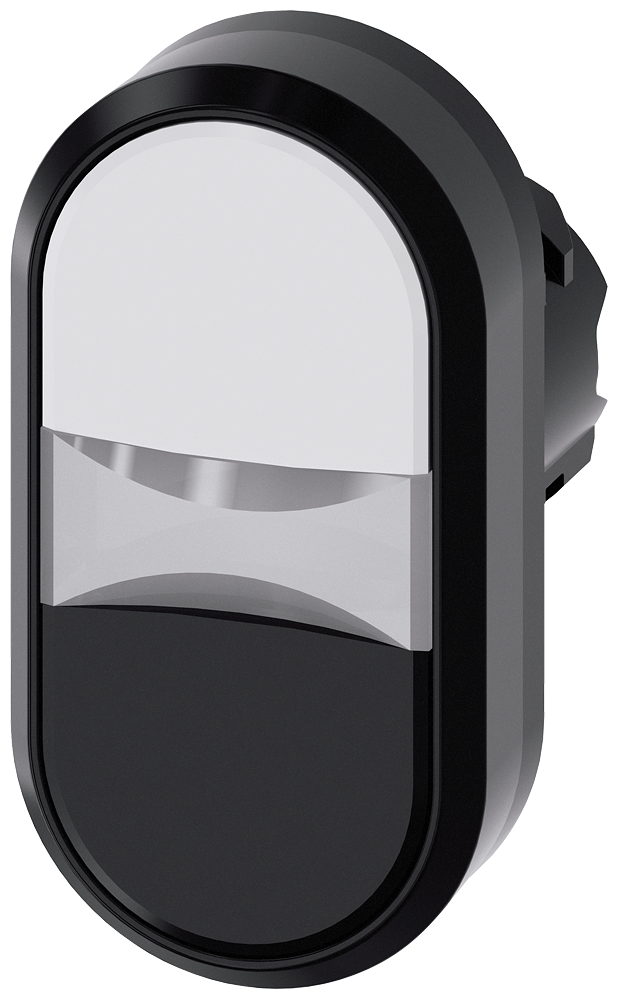 [Imagem do produto FRONT BOTAO DUPL PLAS 22MM PT/BR 3SU10003AB610AA0 SIEMENS]