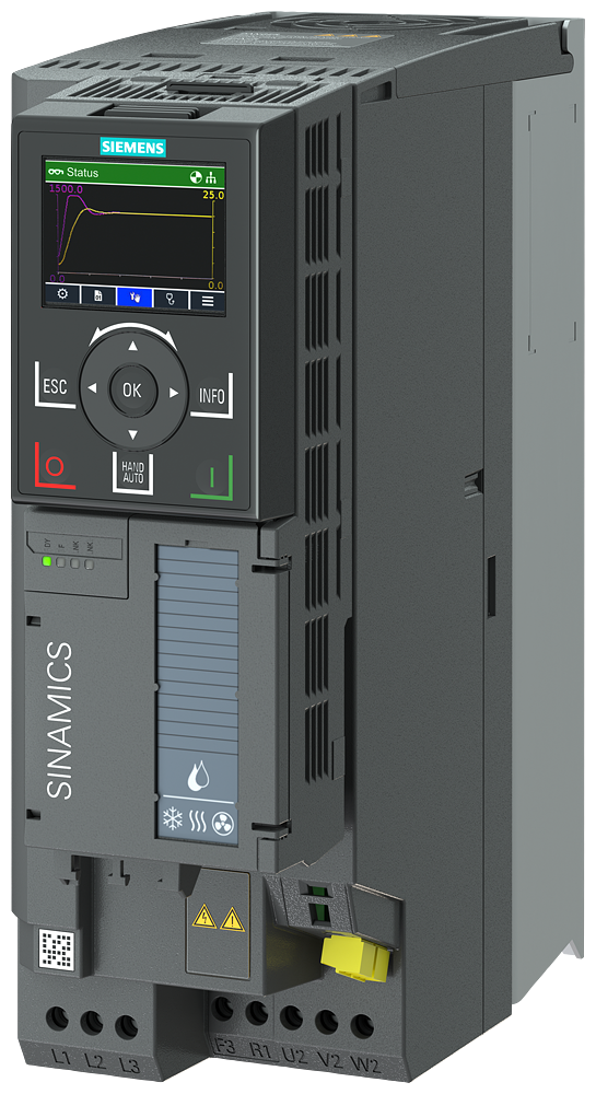 [Imagem INVERSOR DE FREQUÊNCIA TRIFÁSICO G120X 3KW 13,6A 200/240V 47/63HZ 6SL32302YC180UB0 SIEMENS]