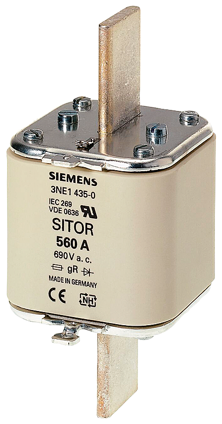 ELEMENTO DE FUSÍVEL SITOR COM CONTATOS DE FACA NH3 IN: 710 A GR UN CA: 6 3NE14371 SIEMENS