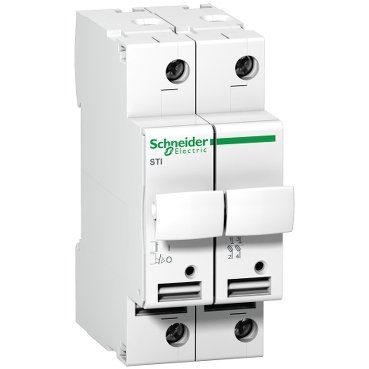 [Imagem PORTA FUSÍVEL SECCIONÁVEL STI 10.3X38 2P 500V A9N15651 SCHNEIDER]