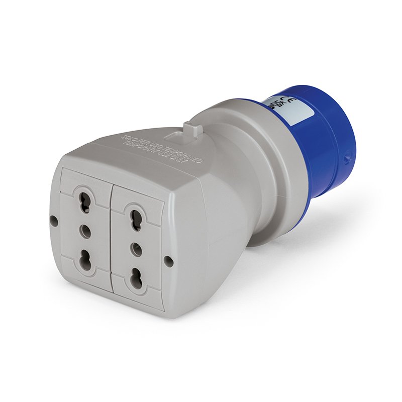 [Imagem do produto ADAPTADOR.IEC309-DOMÉSTICO  PADRÃO ITÁLIA BIVAL. 610.370 SCAME]