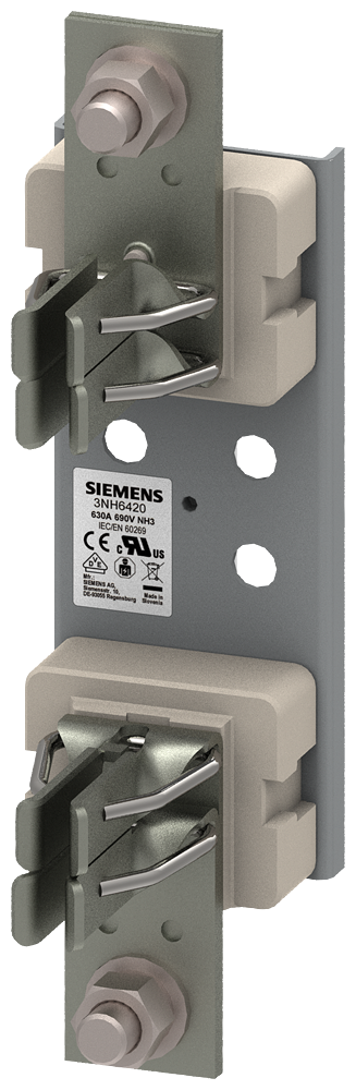 [Imagem BASE DE FUSÍVEL DERÂMICA NH TAMANHO 3 630A 690V 3NH6420 SIEMENS]