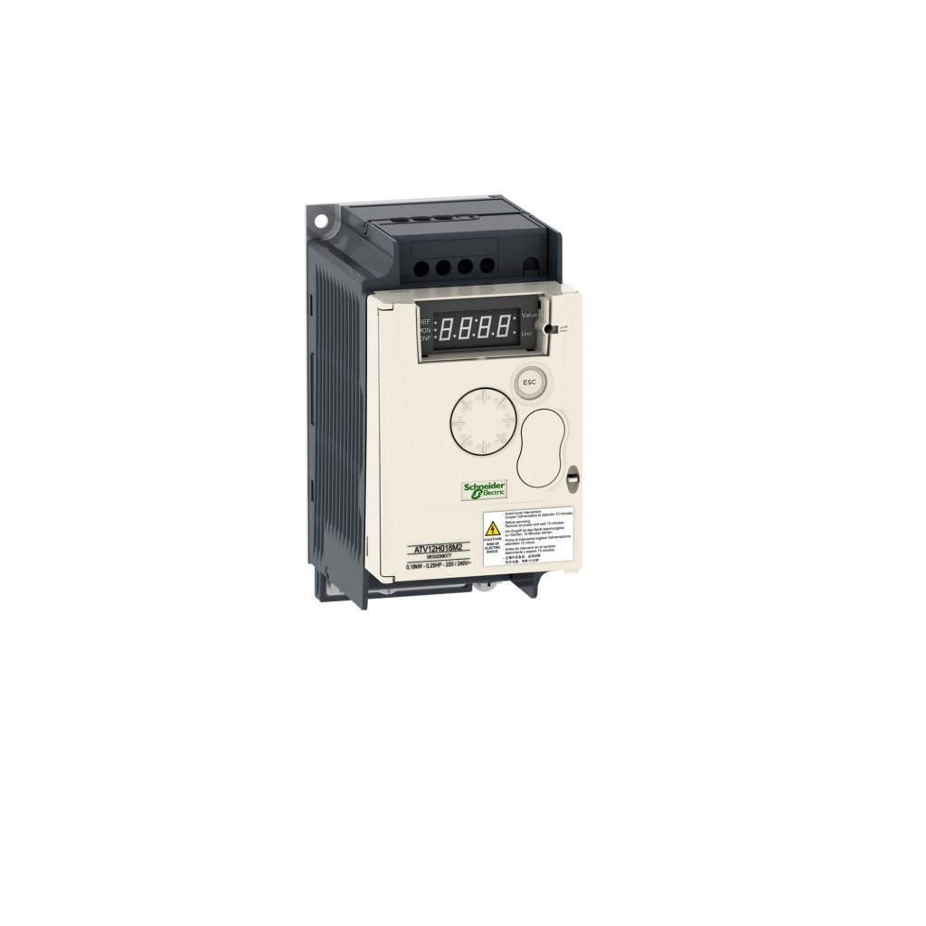 [Imagem INVERSOR  DE FREQUÊNCIA MONOFÁSICO 0.37KW 2.4A 200/240V 50/60HZ ATV12H037M2 SCHNEIDER]
