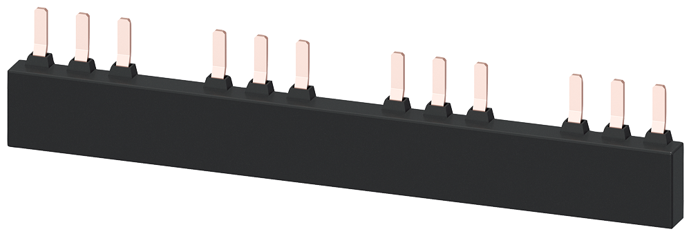 [Imagem BARRAMENTO TRIFÁSICO PARA 4 CHAVES DE POTÊNCIA S2 DISTÂNCIA DE SEPARAÇÃO: 75MM 3RV19353C SIEMENS]