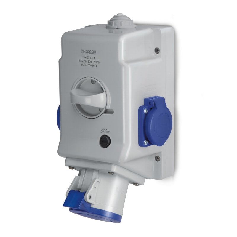 [Imagem do produto TOMADA DE PAREDE 32A 3P+N+T - PRATA 513.3257-2AFS SCAME]