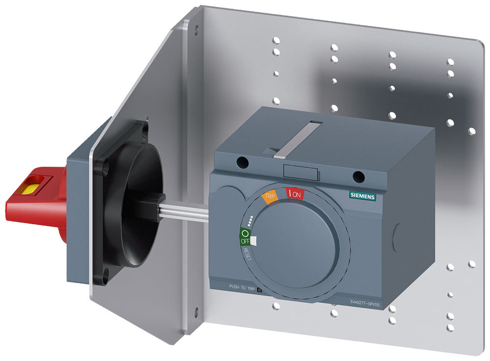 ACIONAMENTO ROTATIVO DE PAREDE LATERAL DESLIGAMENTO DE EMERGÊNCIA IEC IP65 Â 3VA92770PK55 SIEMENS