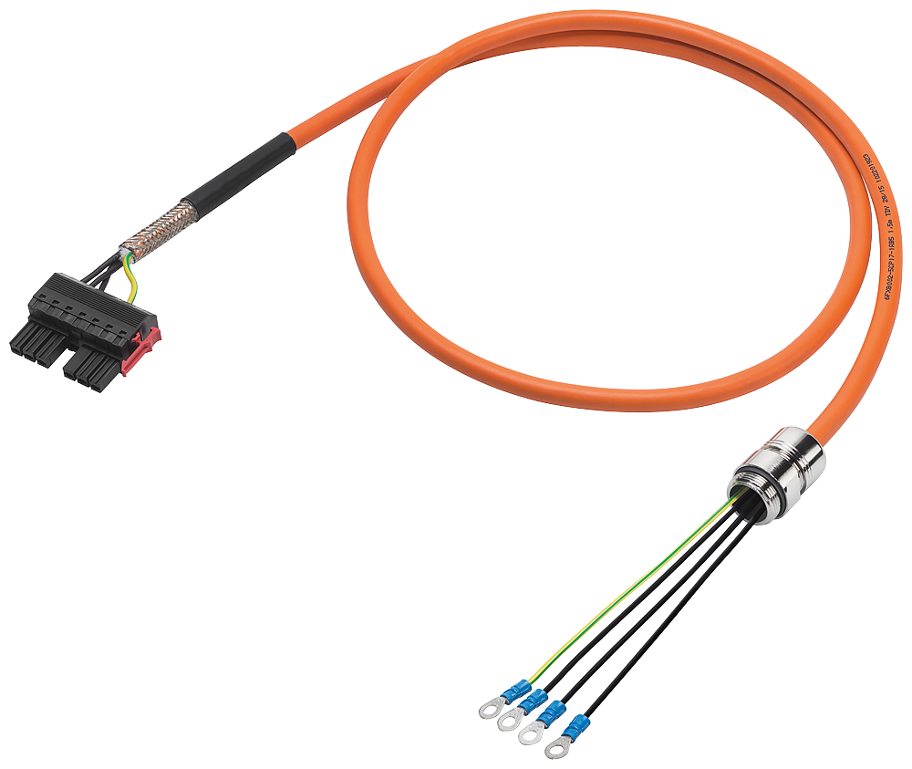 [Imagem CABO DE POTÊNCIA 25M COM CONECTORES 4X2.5C 6FX80025CP171CF0 SIEMENS]