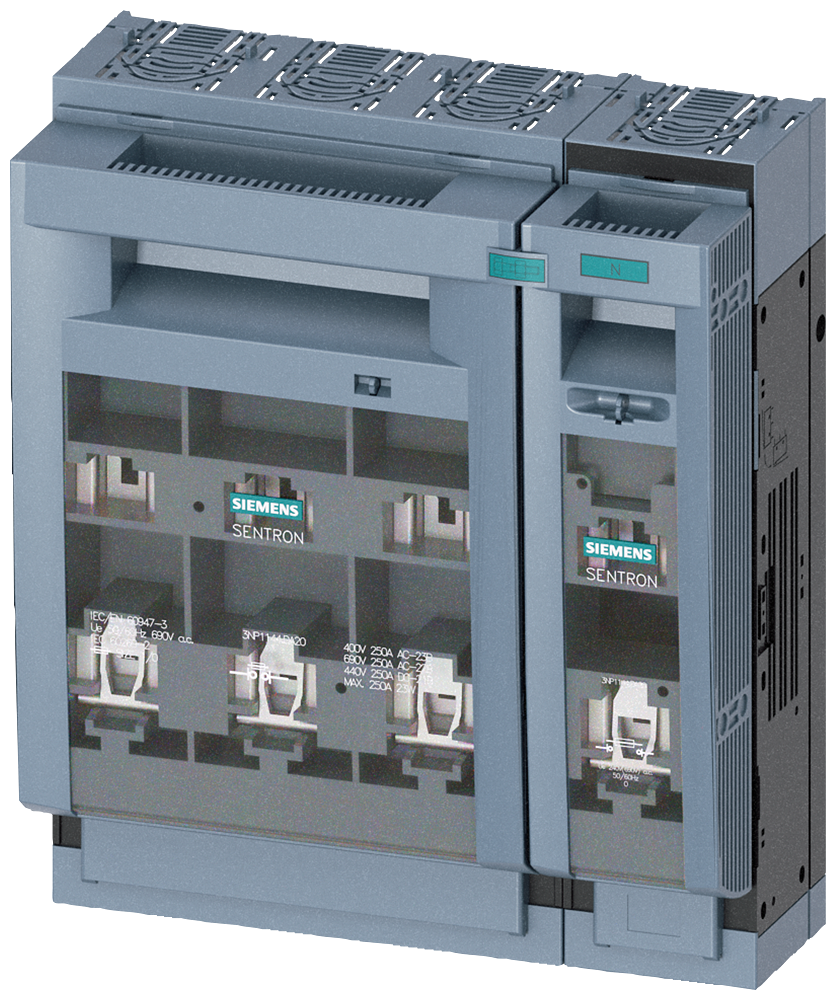 SECCIONADORA-FUSÍVEL SOB CARGA 3NP1 DE 4 POLOS NH1 250 A 3NP11441DA20 SIEMENS