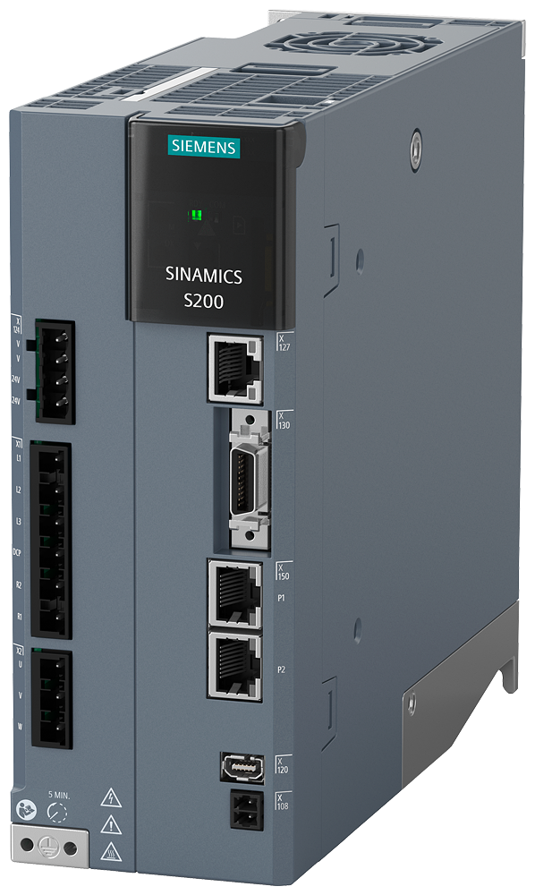 [Imagem do produto SINAMICS S200, COM TENSÃO DE ENTRADA PROFINET: 380-480 V 3AC; -15%/+10%; 5.5A; 5 6SL55101BE115AF0 SIEMENS]