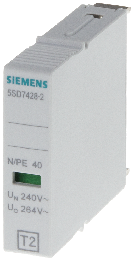 PEÇA DE ENCAIXE T2 N-PE UC 264V CA IN 40KA APENAS PARA 5SD7424-2 (3) 5SD74282 SIEMENS