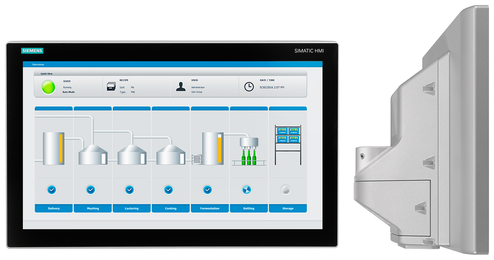 [Imagem do produto SIMATIC HMI TP1200 COMFORT PRO PREPARED FOR SUPPORT ARM AND EXTENSION COMPONENTS 6AV21240MC240BX0 SIEMENS]