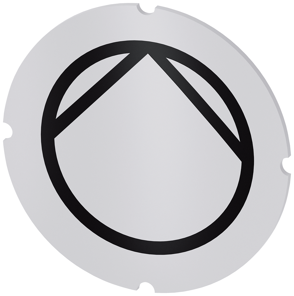 [Imagem do produto PLACA EMBUTIDA PARA BOTÃO DE PRESSÃO ILUMINADO, REDONDO, LEITOSO, SÍMBOLO: BOMBA 3SU19000AB710RD0 SIEMENS]