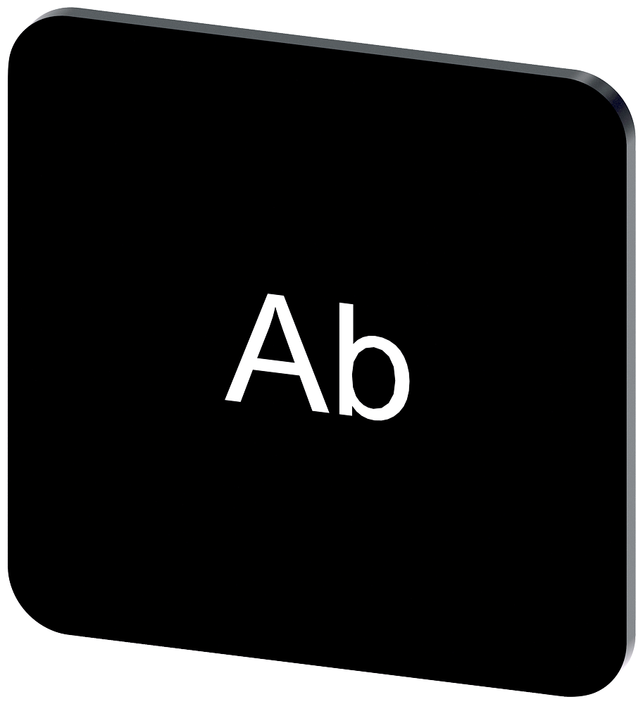 PLACA DE IDENTIFICAÇÃO 22X22MM PLACA PRETO INSCRIÇÃO: BAIXO 3SU19000AF160AE0 SIEMENS