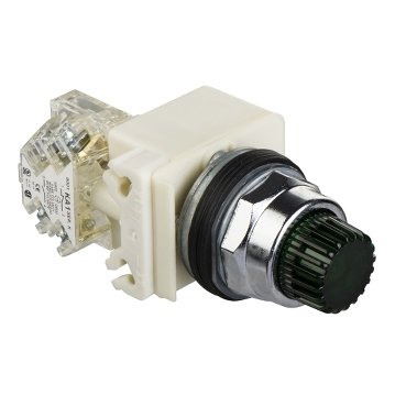 [Imagem BOTÃO LUMINOSO Ø30MM METÁLICO SALIENTE LED VERDE NA+NF 120VCA/CC 9001K2L38LGGH13 SCHNEIDER]