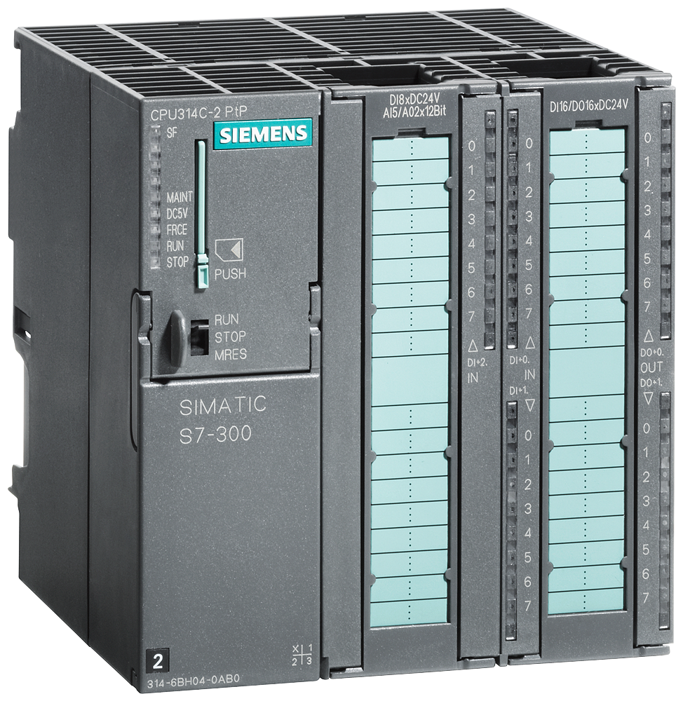 [Imagem CPU COMPACTA 314C-2 PTP C/ MPI 24DI/16DO 4AI/2AO 1 PT100 24VCC SIMATIC S7-300 6ES73146BH040AB0 SIEMENS]