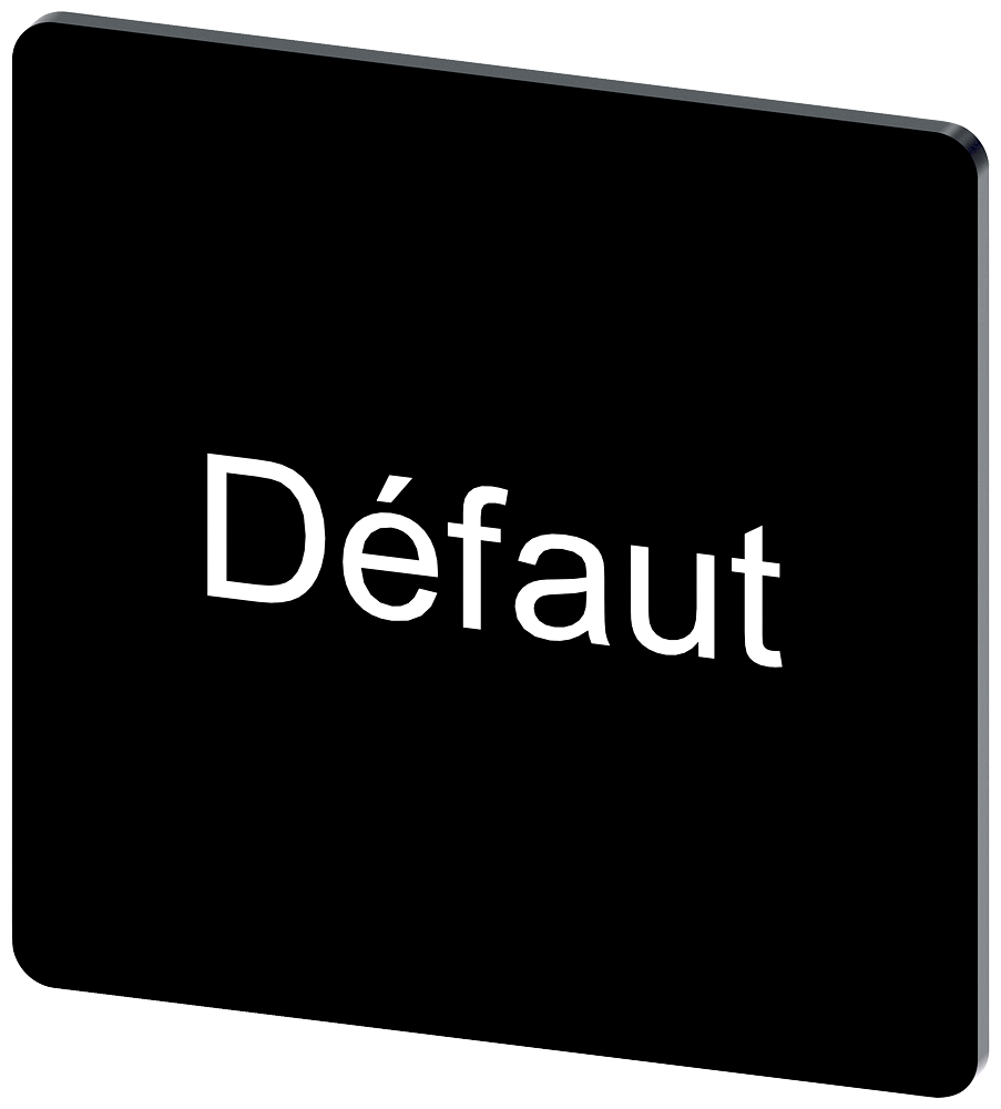 PLACA DE IDENTIFICAÇÃO 27X27MM PLACA PRETO INSCRIÇÃO: DEFAULT 3SU19000AE160GN0 SIEMENS
