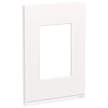 [Imagem PLACA+SUPORTE 4X2 3 POSTOS CLASS BR / WHITE FENIX VERTICAL S734103869 SCHNEIDER]