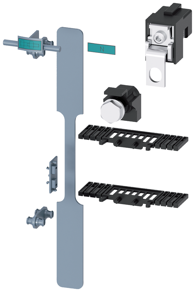 [Imagem do produto CONJUNTO DE MONTAGEM, PARA CRIAÇÃO DE 4 POLOS 3NP1 PARA MONTAGEM EM BARRAMENT 3NP19441ED00 SIEMENS]