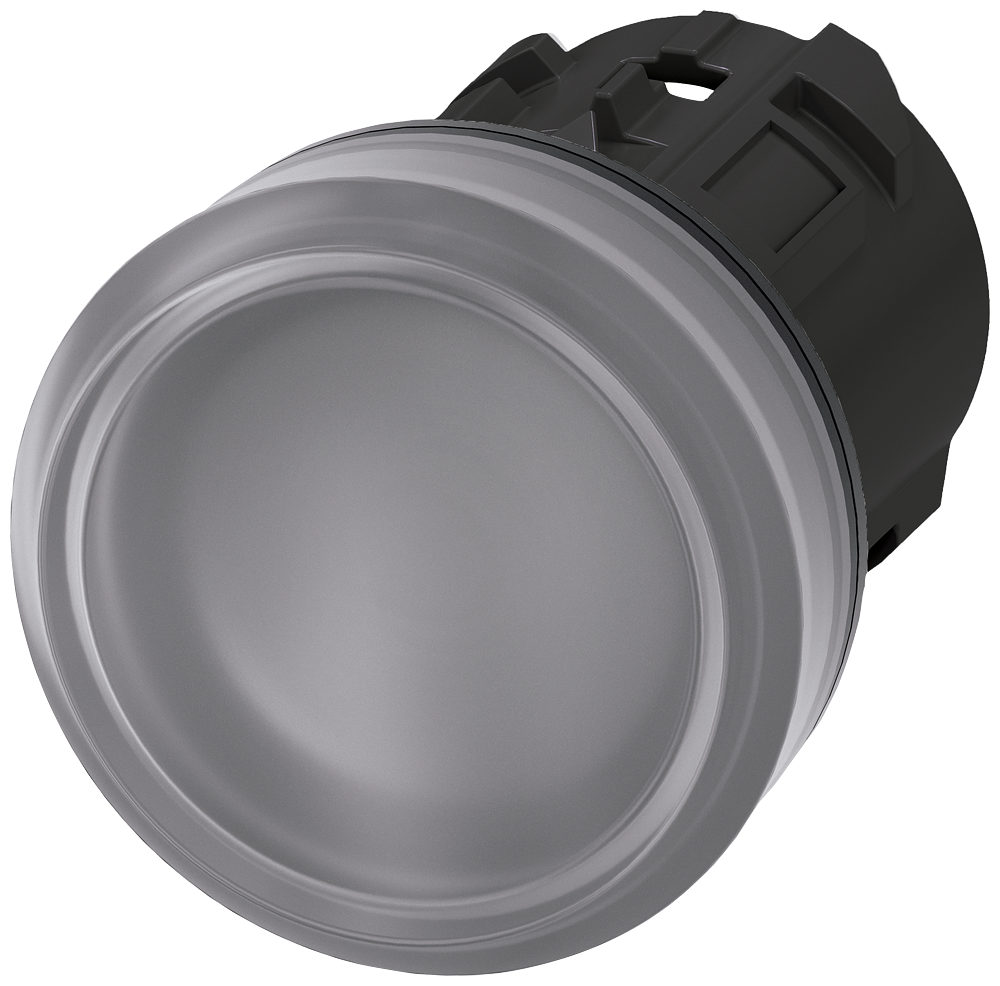 [Imagem SINALEIRO FRONTAL REDONDO PLÁSTICO INCOLOR 22MM 3SU10016AA700AA0 SIEMENS]