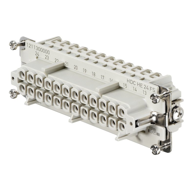 [Imagem PORTA CONTATO FÊMEA HDC HE 24P FS 16A 2,5 500V 1211300000 WEIDMULLER]