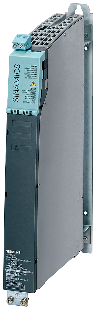 [Imagem MÓDULO DE ALIMENTAÇÃO 20A ENTRADA 600V CC 380/480V 50/60HZ 6SL31001DE220AA1 SIEMENS]