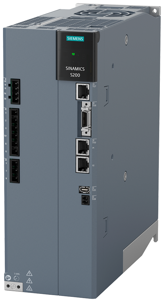 [Imagem do produto SINAMICS S200, COM TENSÃO DE ENTRADA PROFINET: 380-480 V 3AC; -15%/+10%; 14.2A;  6SL55101BE170AF0 SIEMENS]