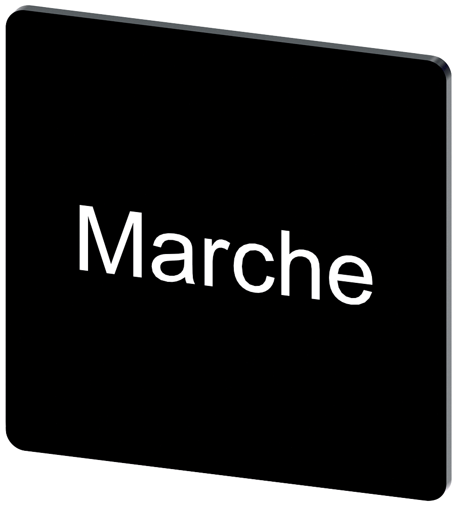 PLACA DE IDENTIFICAÇÃO 27X27MM PLACA PRETO INSCRIÇÃO: MARCHE 3SU19000AE160GA0 SIEMENS