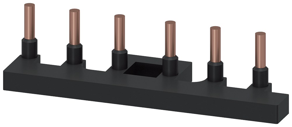 [Imagem do produto ELEMENTO DE CABEAMENTO INFERIOR PARA COMBINAÇÃO DE CONTATORES S0 SEM DISTÂNCI 3RA29233EA1 SIEMENS]